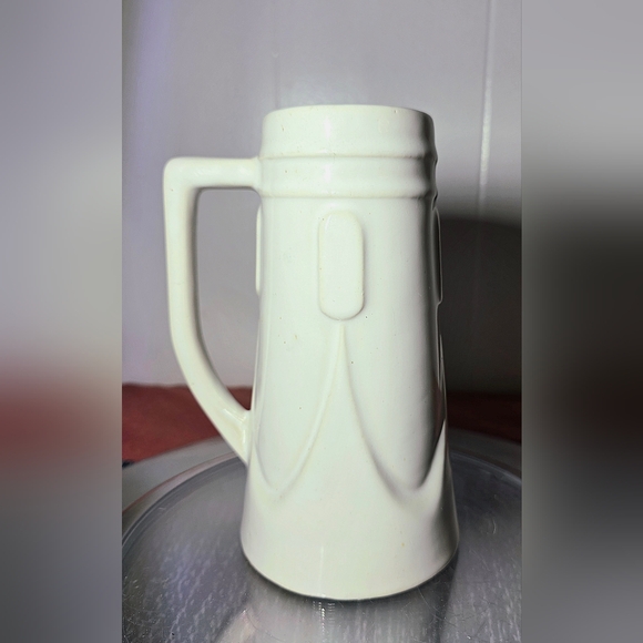 Other - Art Deco Reproduction Pottery Cattail Vase Organic Cream Glaze